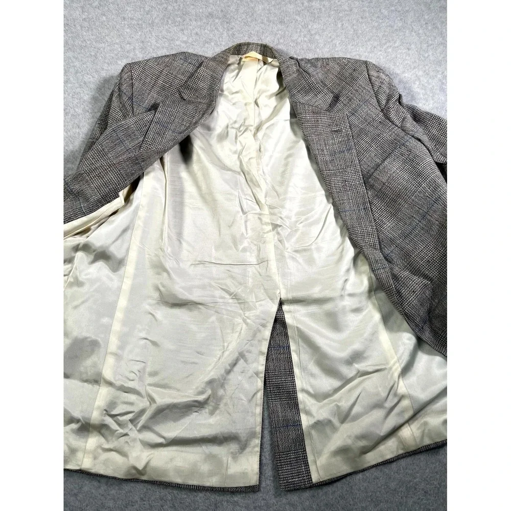 Christian Brooks Blazer Jacket 42R Mens‎ Gray Houndstooth Single Breasted Formal
